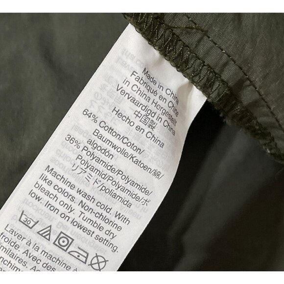 J Crews Women's Military Jacket Green Anorak Lightweight Hooded XXSP Petite - Picture 6 of 6